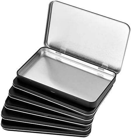 what is this black rectangular box with moveable metal part|4 Pieces Metal Rectangular Hinged Tin Boxes with Lid, Black .